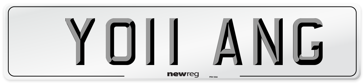 YO11 ANG Number Plate from New Reg